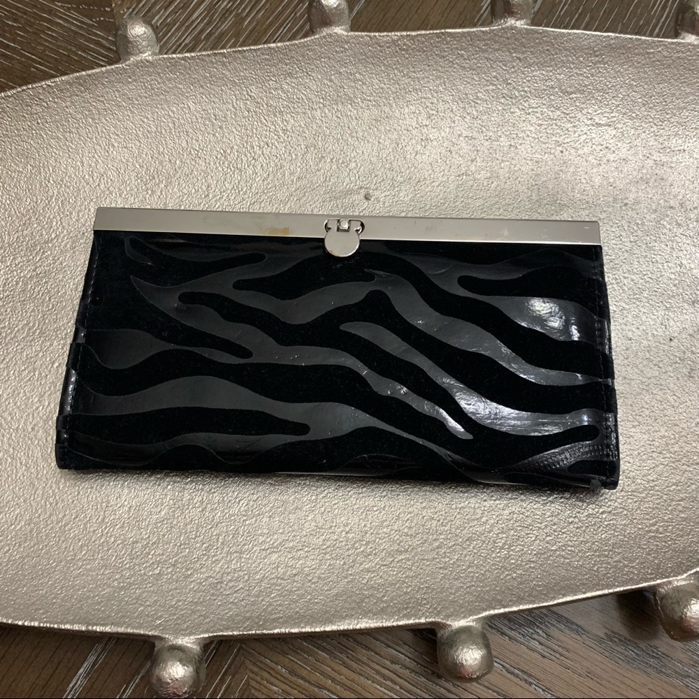 Rue 21 black w/animal stripes wallet clutch